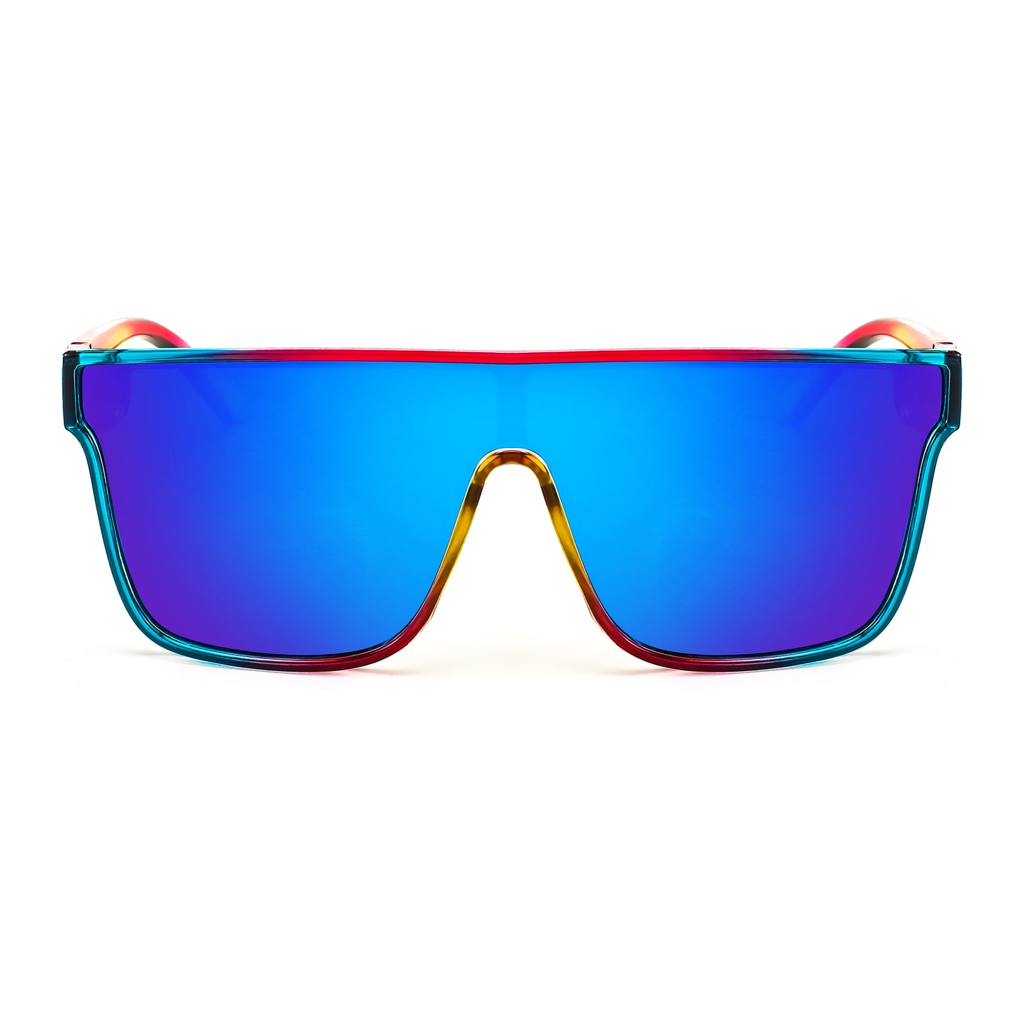 FEISEDY Fashion Flat Top Sunglasses Oversized Square Shades Women Men UV400 B2996