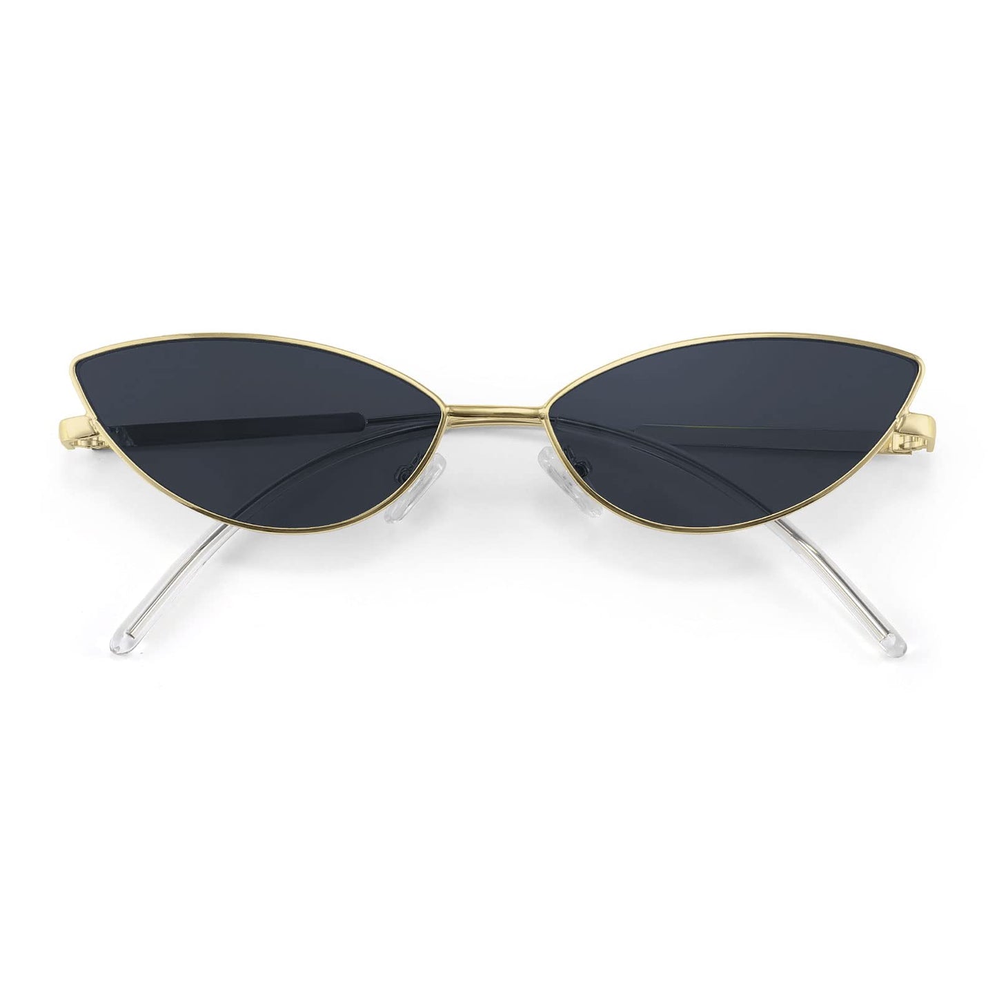FEISEDY Y2K Sunglasses for women Men Fashion Cateye Designer B2298 | Light Tinted Lens, Retro 2000s Small Petals Shape Shades