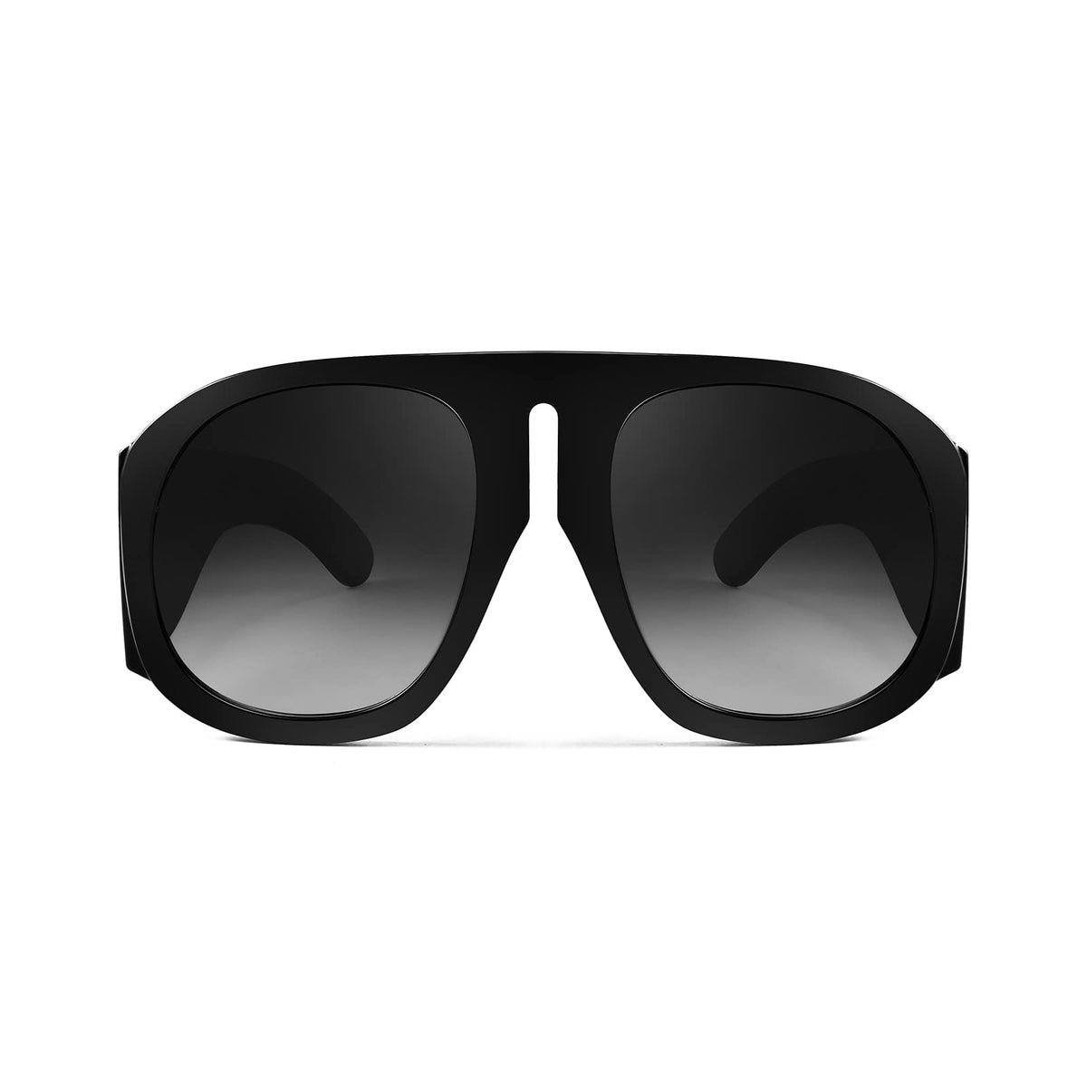 FEISEDY Retro Trendy Avaitor Sunglasses for Women Men Oversized Vintage 70s 80s Sunglasses Flat Top Shield Shades B2745