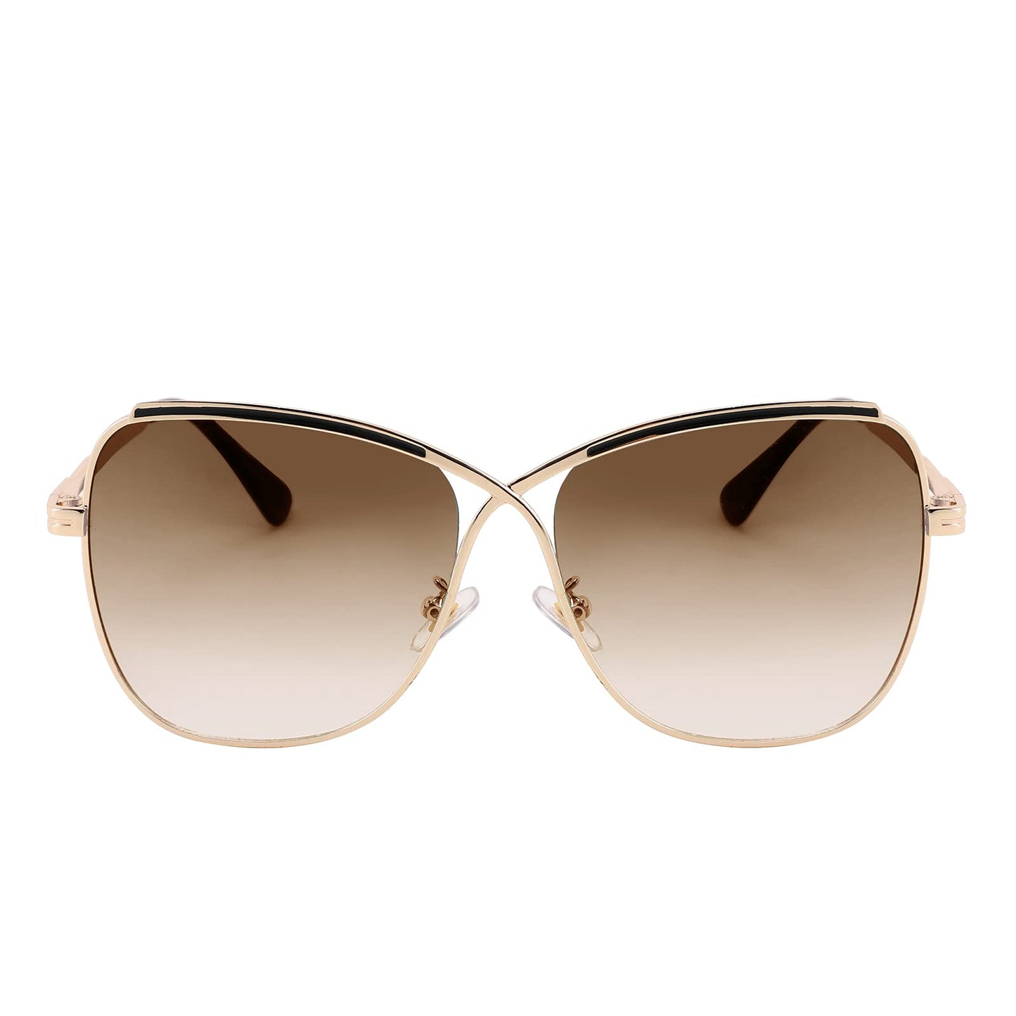FEISEDY Womens Cute Sunglasses Oversized Butterfly X Shape Design Cateye Lady Sunglasses B2738