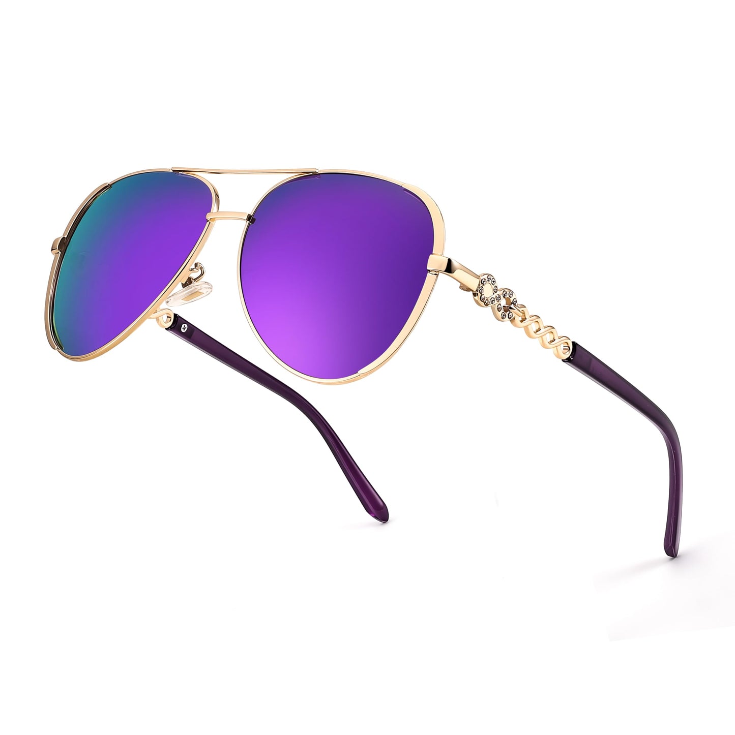 FEISEDY Retro Polarized Aviator Women Sunglasses 70s Vintage Shades B4147