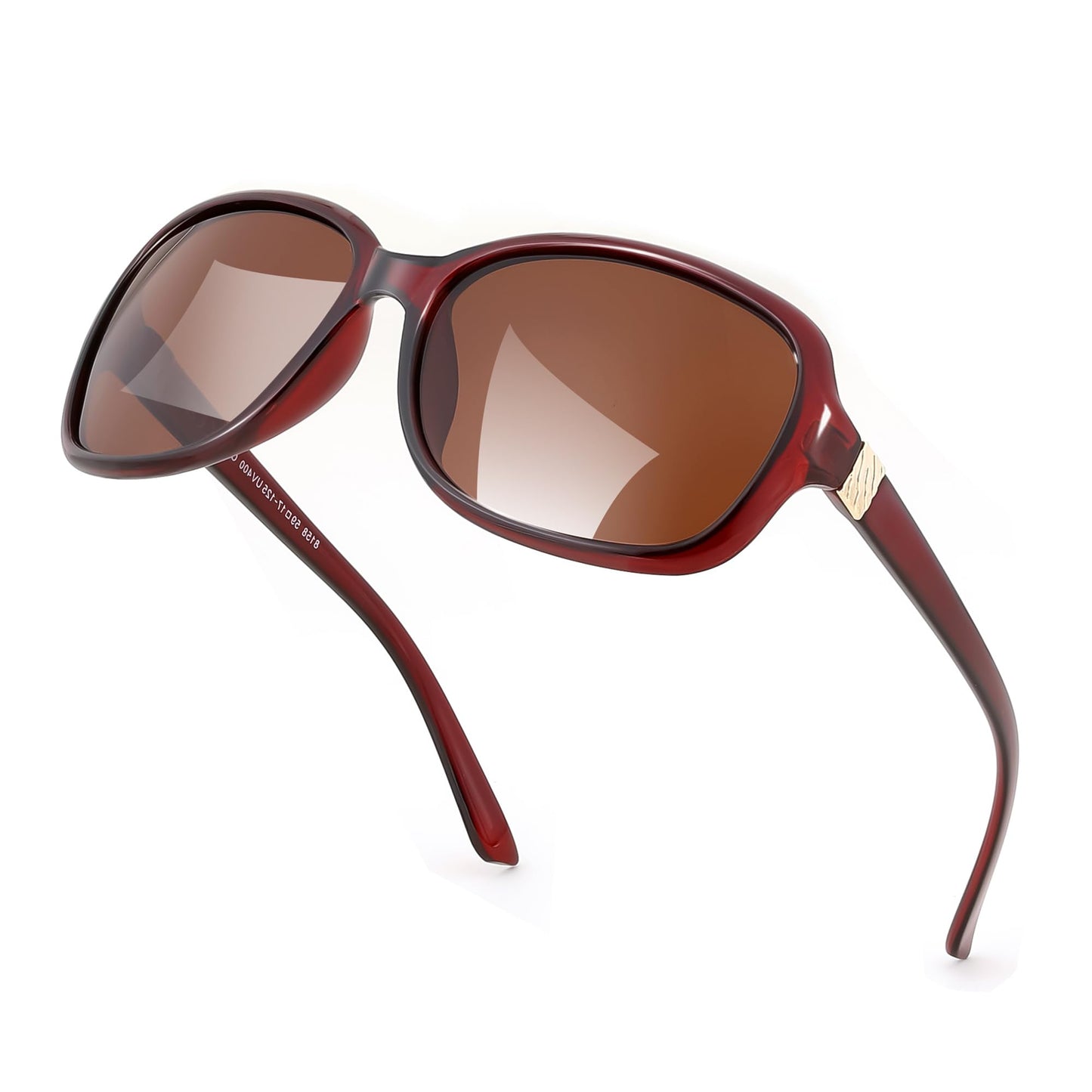 FEISEDY Polarized Sunglasses for Women Classic Vintage UV400 Shade | Trendy Square Wraparound Ladies Sun Glasses B0309
