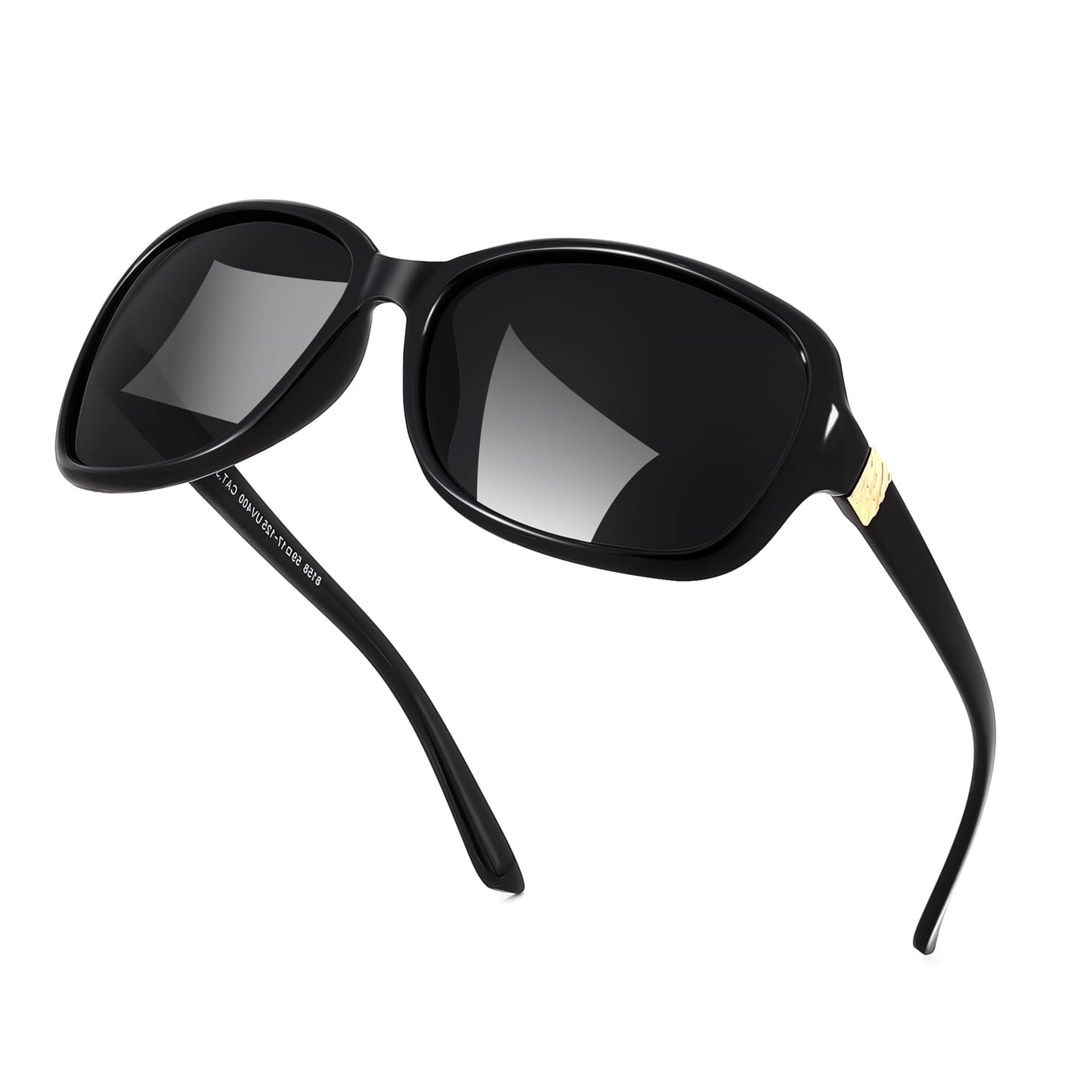 FEISEDY Polarized Sunglasses for Women Classic Vintage UV400 Shade | Trendy Square Wraparound Ladies Sun Glasses B0309