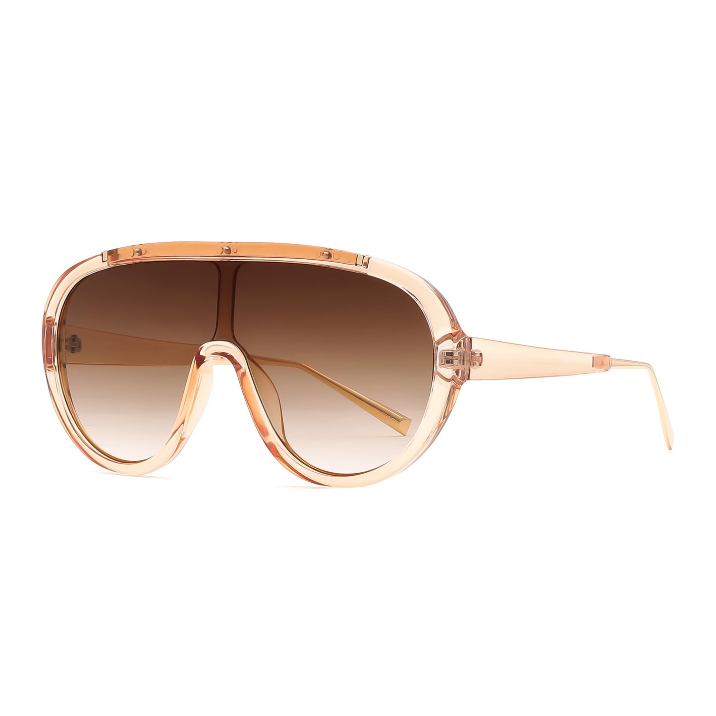 FEISEDY Retro Oversized Sunglasses Women Men One Piece Frame B2580 | Large Face, 100% UV400 protection, 10 color options, 50%