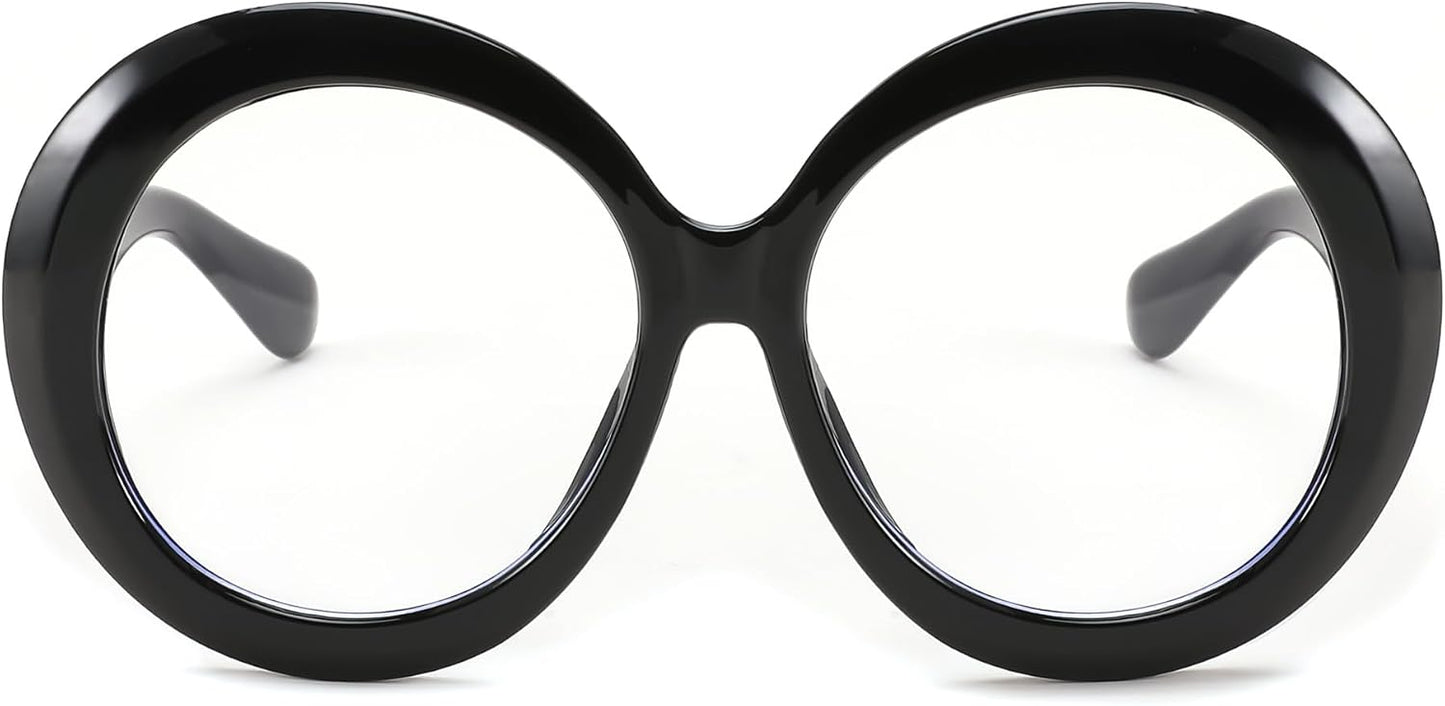 商品图片 27 | B0CQ26NQZS | FEISEDY Oversized Blue Light Blocking Glasses Women Men Retro Big Round Frame Eyewear Clear Lens Computer Glasses B2997