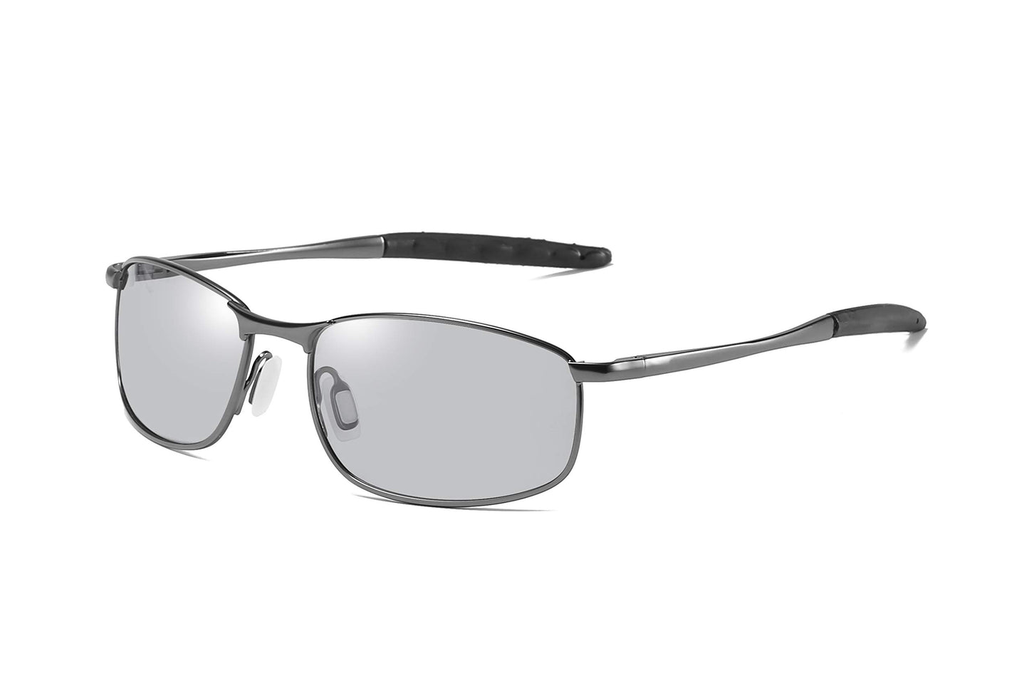 FEISEDY Rectangle Polarized Square Sunglasses for Men Women B2444 | Photochromic, Night Vision, Automatically darken in sunli