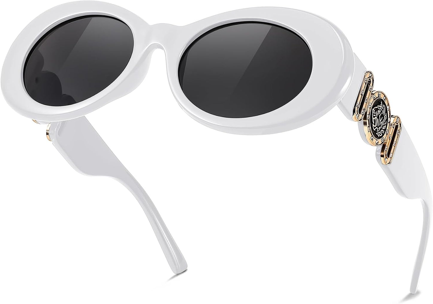 商品图片 14 | B0CCVFXCCT | FEISEDY Retro Oval Sunglasses Women Mens 90s Vintage Small Round shades Clout Goggles B2969