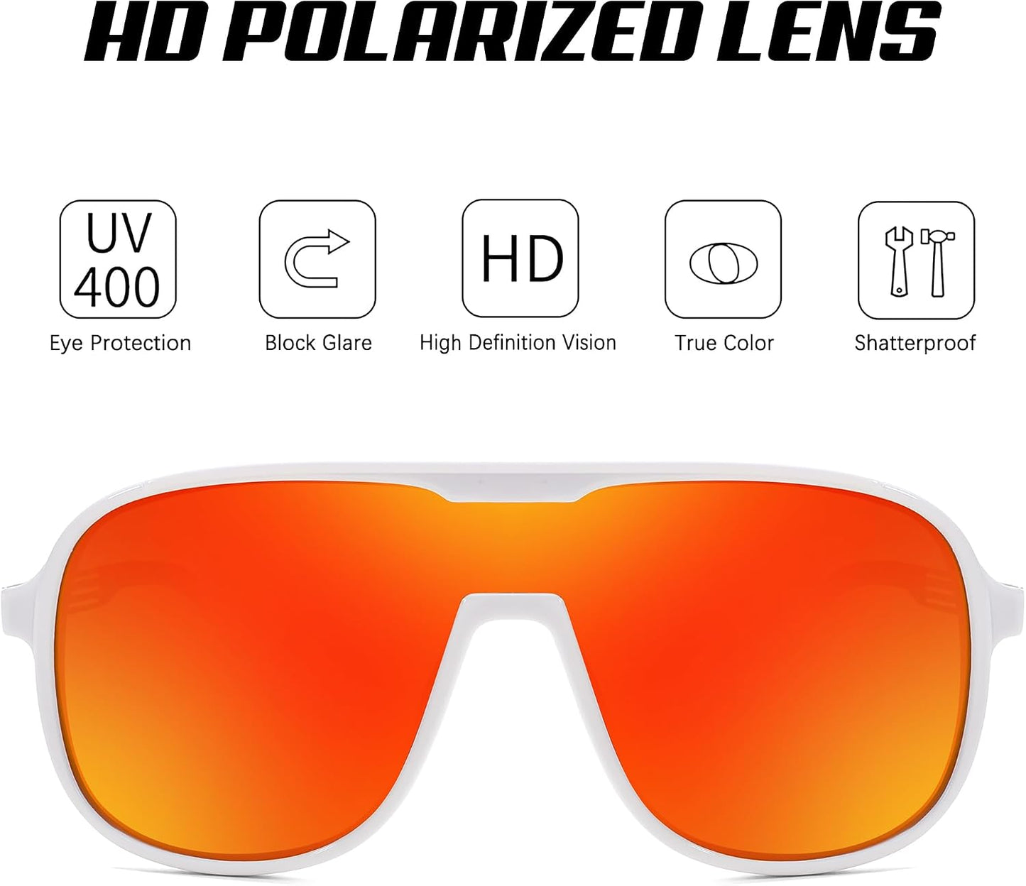 商品图片 41 | B0DSV55WLM | FEISEDY Polarized Sunglasses Men Women Mirrored One Piece Lens B0277