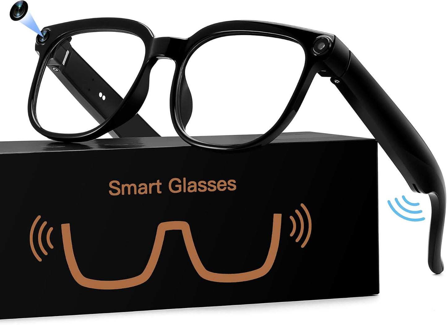 商品图片 12 | B0H6SGQRMD | FEISEDY AI Smart Glasses with Camera, Real-Time Translation&Recording, AI Assistant, Open-Ear Bluetooth Audio, Photo Capture, Smart Eyewear for Travel Business & Daily Use B1736 (Photochromic Lenses)