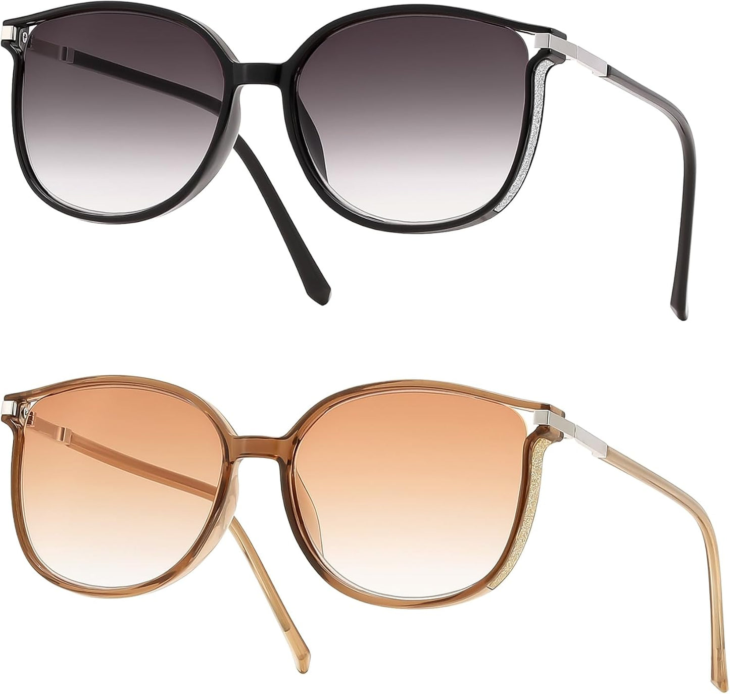 商品图片 7 | B0FPCGQQSX | FEISEDY 2 Pack Stylish Reader Sunglasses for Women B0321 | Fashion Lightweight UV400 Protection Full Lens Reading Glasses