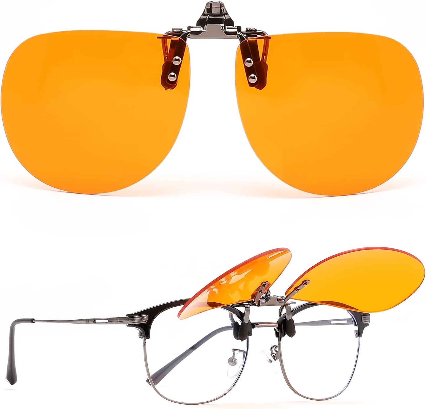 商品图片 21 | B0FZKQ9RL5 | FEISEDY Clip on Rimless One Piece Blue Light Glasses for Woman Men B0360