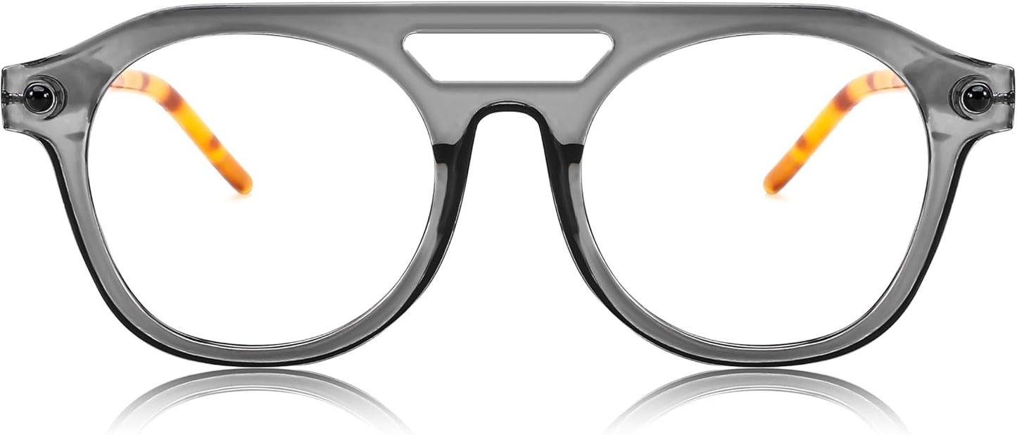 商品图片 29 | B0CJMDW1B6 | FEISEDY 70s Aviator Blue Light Blocking Glasses Square Pilot Frame Anti Glare Computer Glasses Women Men B0052
