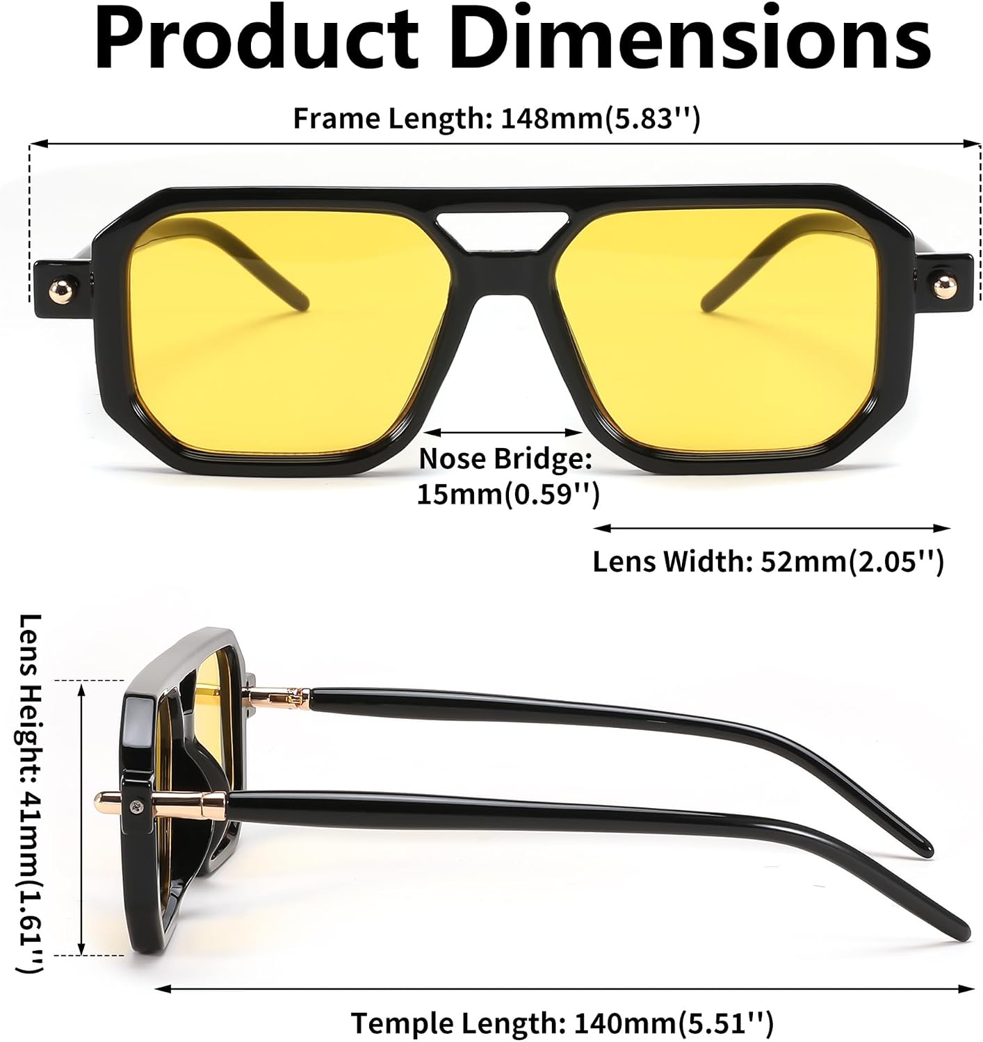 商品图片 212 | B09YTJ4FQZ | FEISEDY Vintage Square 70s Flat Aviator Sunglasses Women Men Classic Retro Stylish Frame UV400 Sunglasses B2622