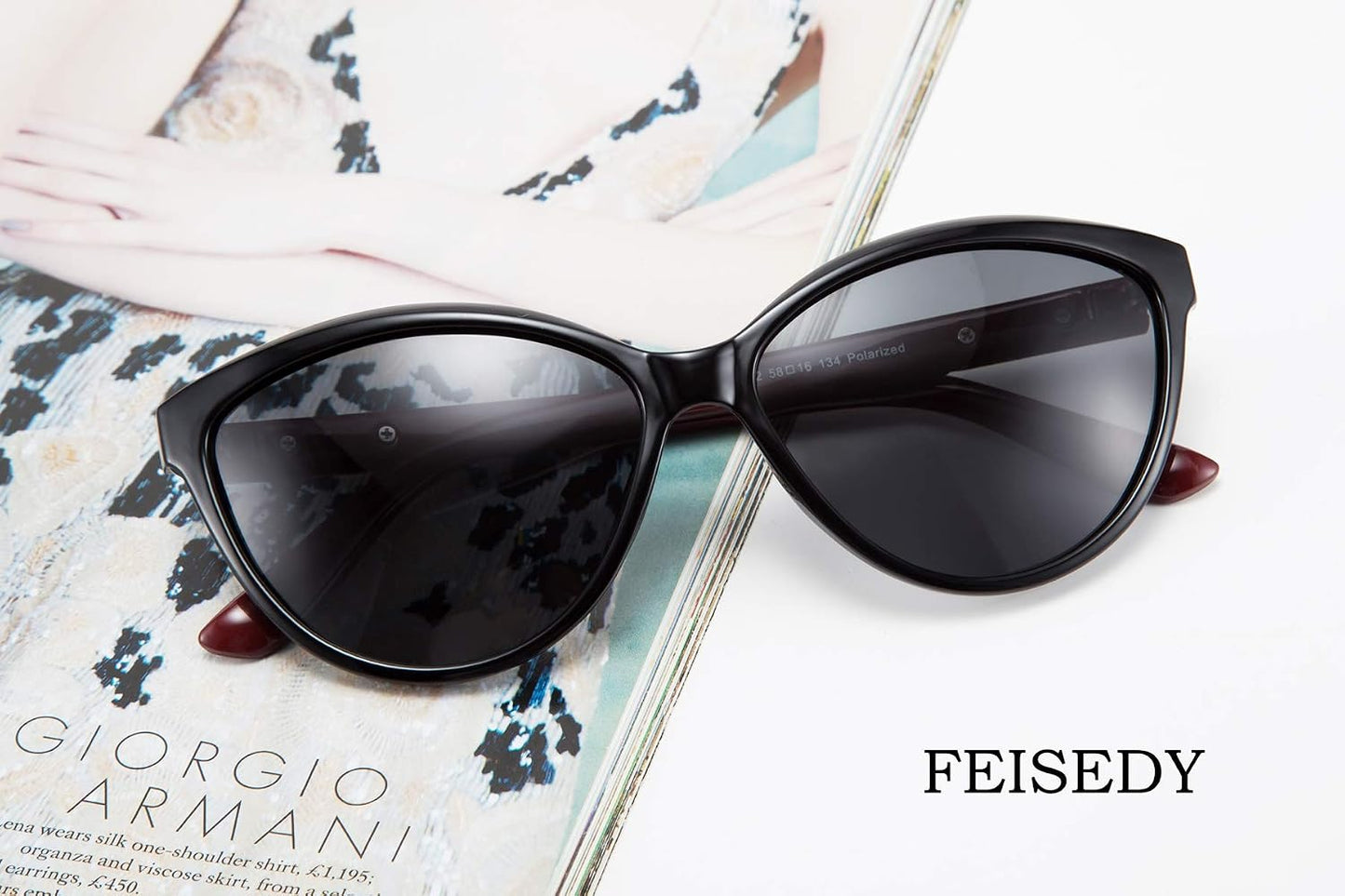 商品图片 34 | B07VB227XS | FEISEDY Classic Cateye Polarized Sunglasses for Women 100% UV Protection B2512