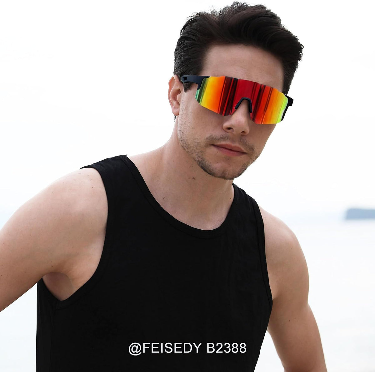 ÉÌƷͼƬ 31 | B0DTYL7JBV | FEISEDY Sports Sunglasses for Men, Women and Teens - Baseball, Biking, Cycling UV400 Protection B2388