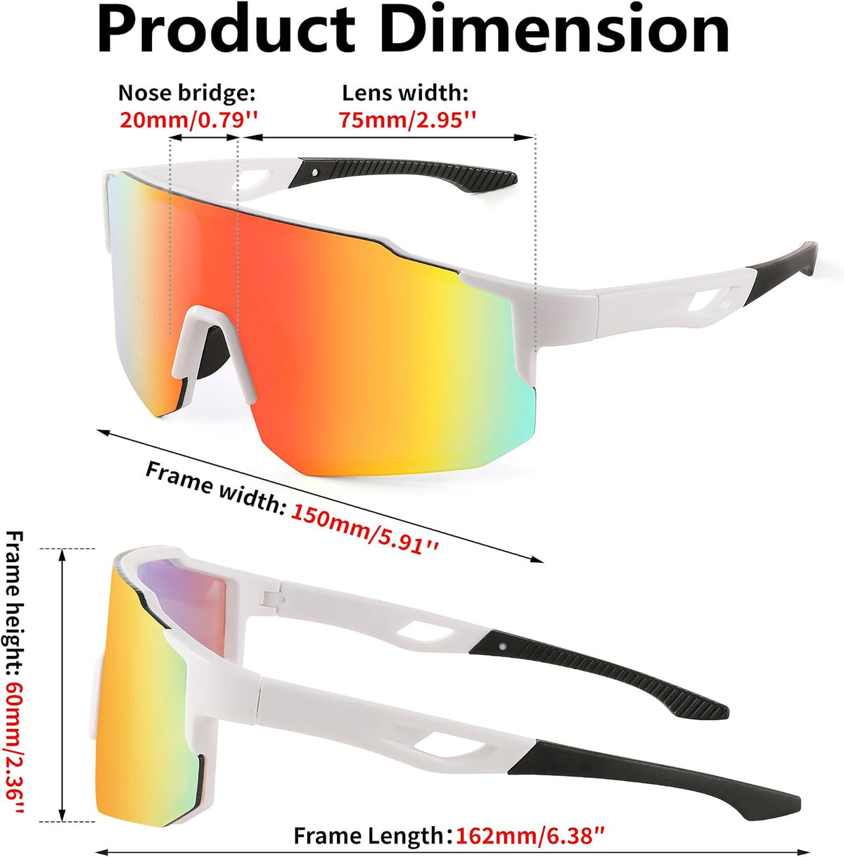 ÉÌƷͼƬ 70 | B0DTYL7JBV | FEISEDY Sports Sunglasses for Men, Women and Teens - Baseball, Biking, Cycling UV400 Protection B2388