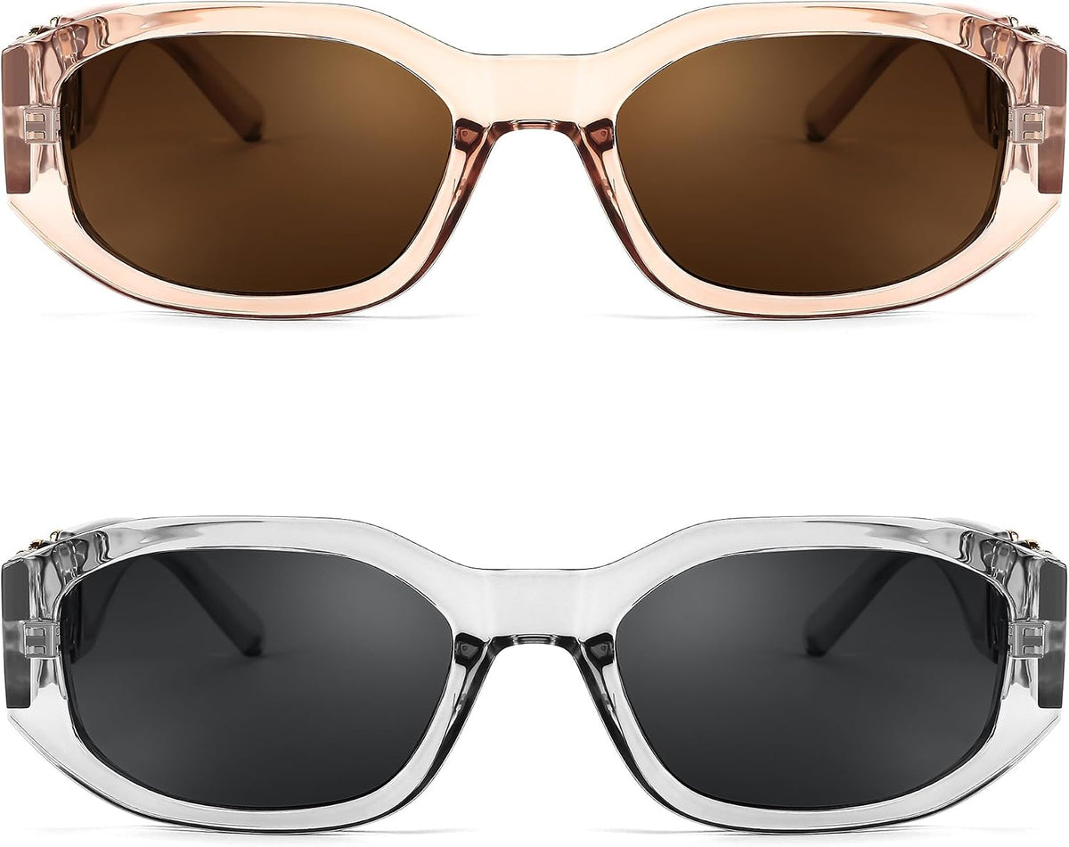 ÉÌƷͼƬ 106 | B0B5V7T75J | FEISEDY Retro Trendy Rectangle Sunglasses Women Men Narrow Shades B2322