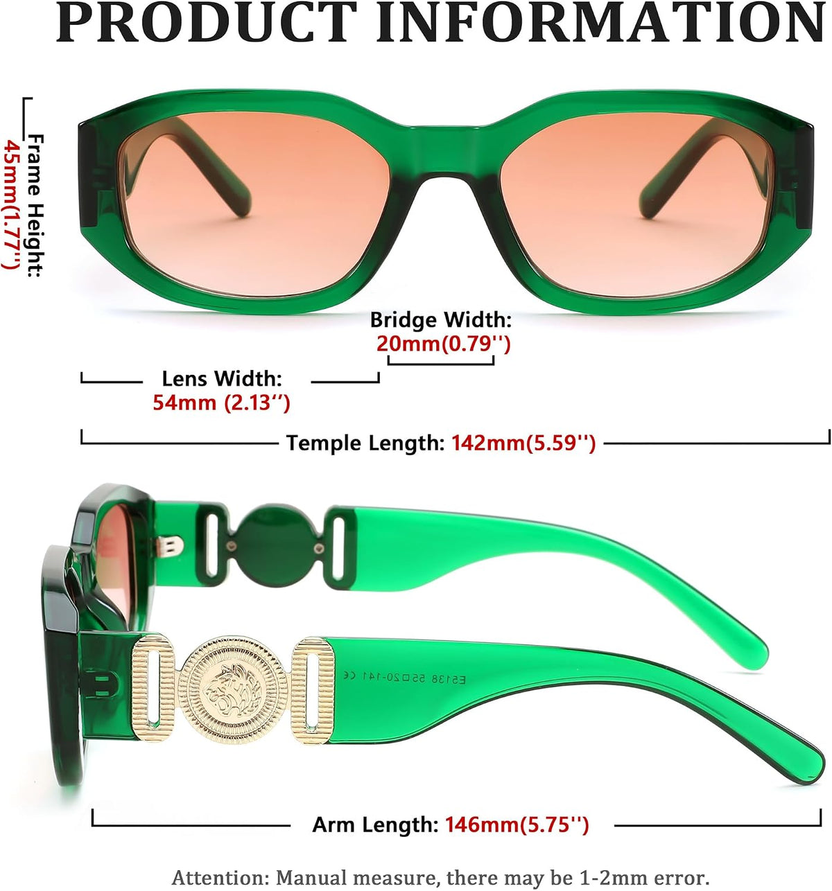 ÉÌƷͼƬ 61 | B0B5V7T75J | FEISEDY Retro Trendy Rectangle Sunglasses Women Men Narrow Shades B2322