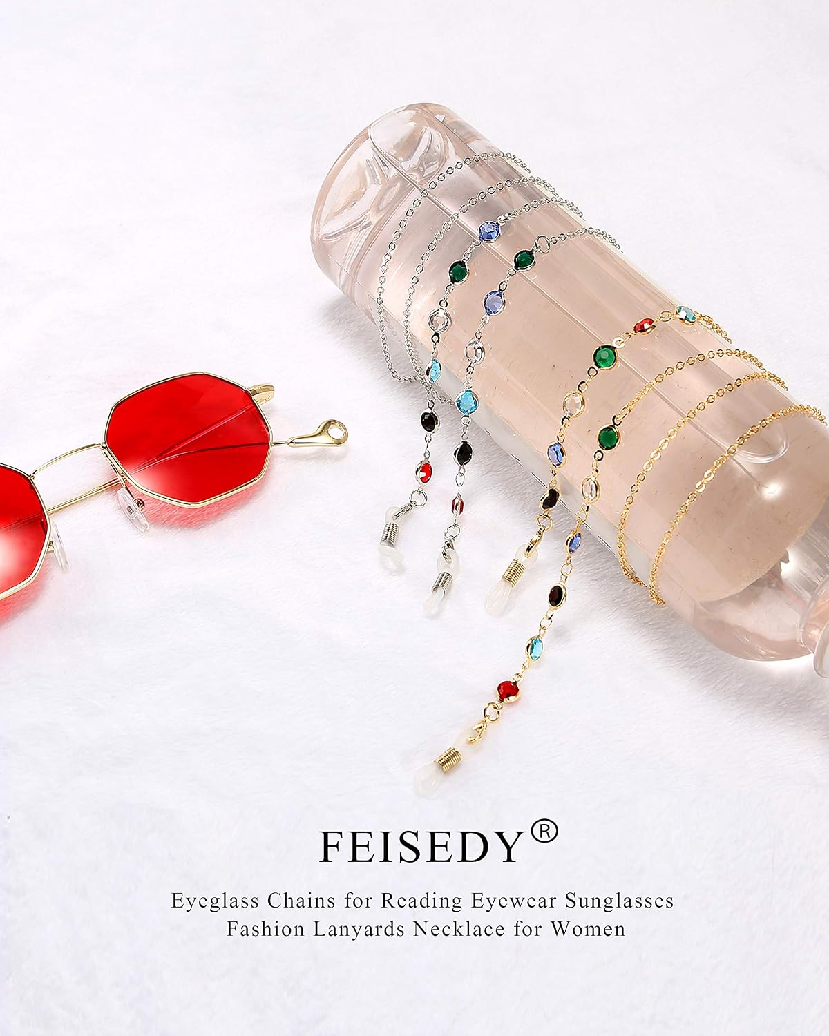 商品图片 6 | B07YZG73PK | FEISEDY Eyeglasses Lanyards for Women Reading Glasses Fashion Lanyards Necklace - Eyewear Retainer B2525