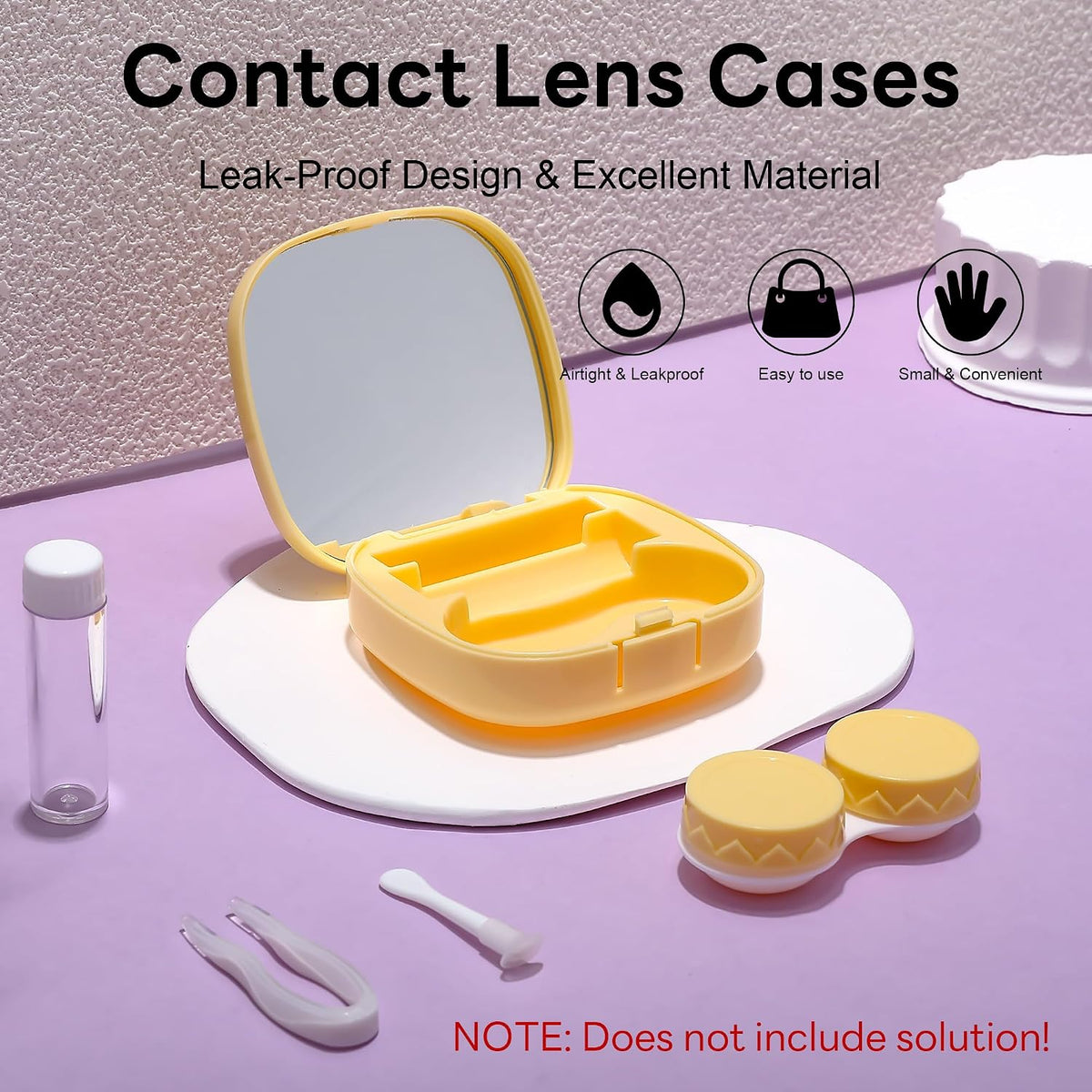 商品图片 13 | B0CND2TZC4 | FEISEDY Portable Cute Contact Lens Case Remover Tool With Mirror Tweezers Kit for Women and Girl B0081