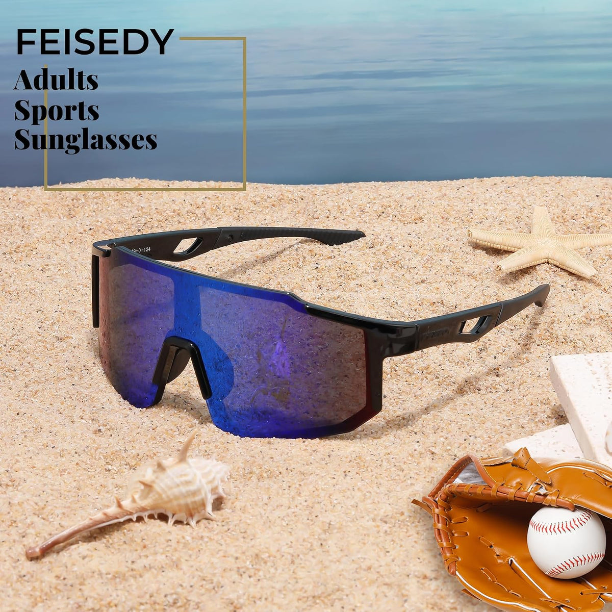 ÉÌƷͼƬ 95 | B0DTYL7JBV | FEISEDY Sports Sunglasses for Men, Women and Teens - Baseball, Biking, Cycling UV400 Protection B2388