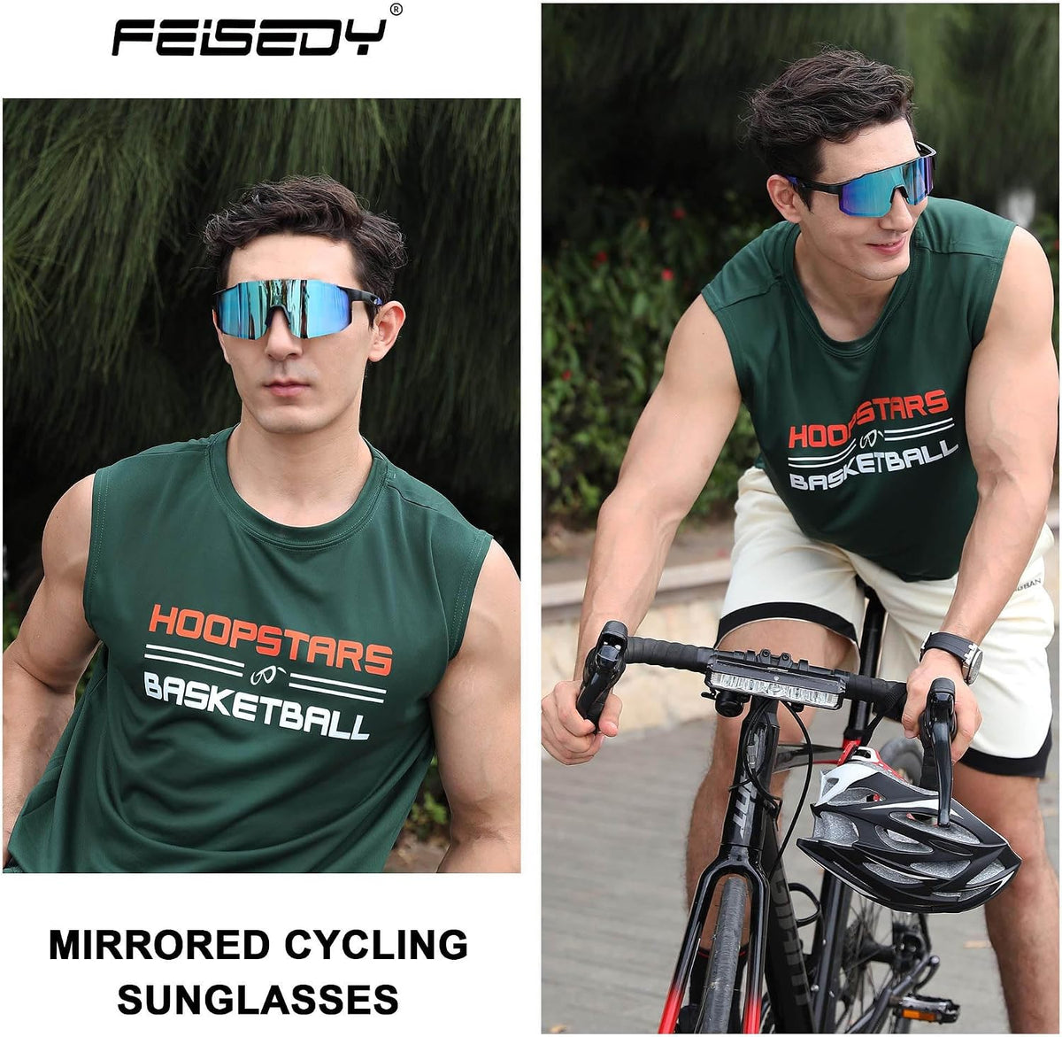 ÉÌƷͼƬ 38 | B0DTYL7JBV | FEISEDY Sports Sunglasses for Men, Women and Teens - Baseball, Biking, Cycling UV400 Protection B2388