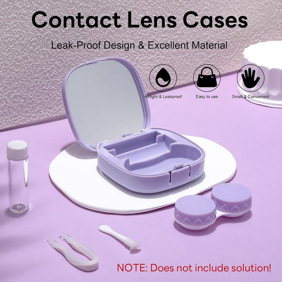 商品图片 9 | B0CND2TZC4 | FEISEDY Portable Cute Contact Lens Case Remover Tool With Mirror Tweezers Kit for Women and Girl B0081