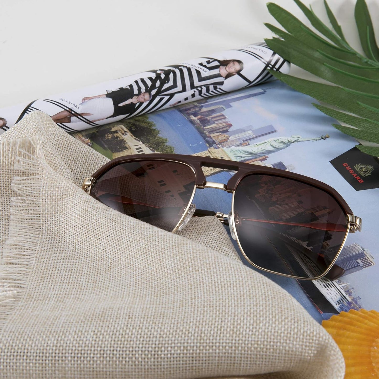 商品图片 7 | B08N6H71ST | FEISEDY Polarized Sunglasses UV400 Protection Square Frame Lightweight Eyewear for Men B2699