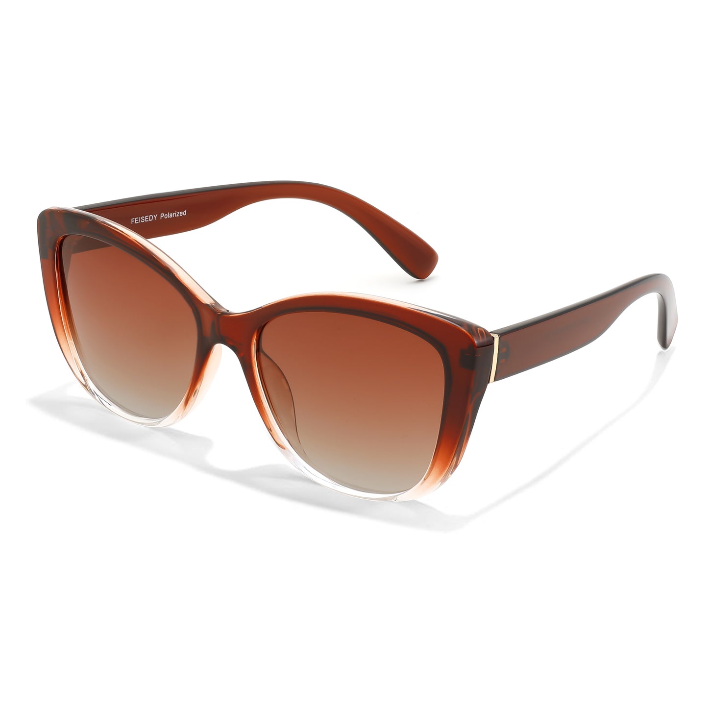 FEISEDY Polarized Vintage Sunglasses American Womens Square Jackie O Cat Eye Sunglasses B2451