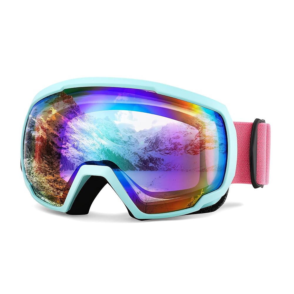 FEISEDY Goggles OTG - Over Glasses Motorcycle/Ski/Snowmobile Goggles for Men Women & Youth - 100% UV Protection B2960