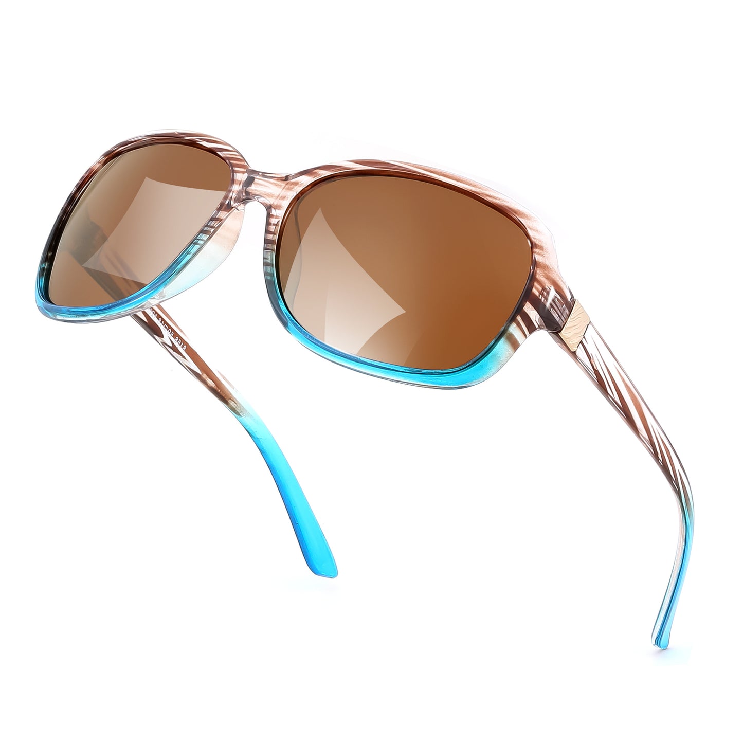 FEISEDY Polarized Sunglasses for Women Classic Vintage Square Wraparound UV400 Protection Shade B0309