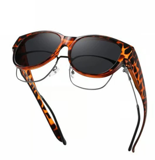 FEISEDY Fit Over Glasses Polarized Sunglasses, UV400 Protection for Driving & Outdoor Activities B0328