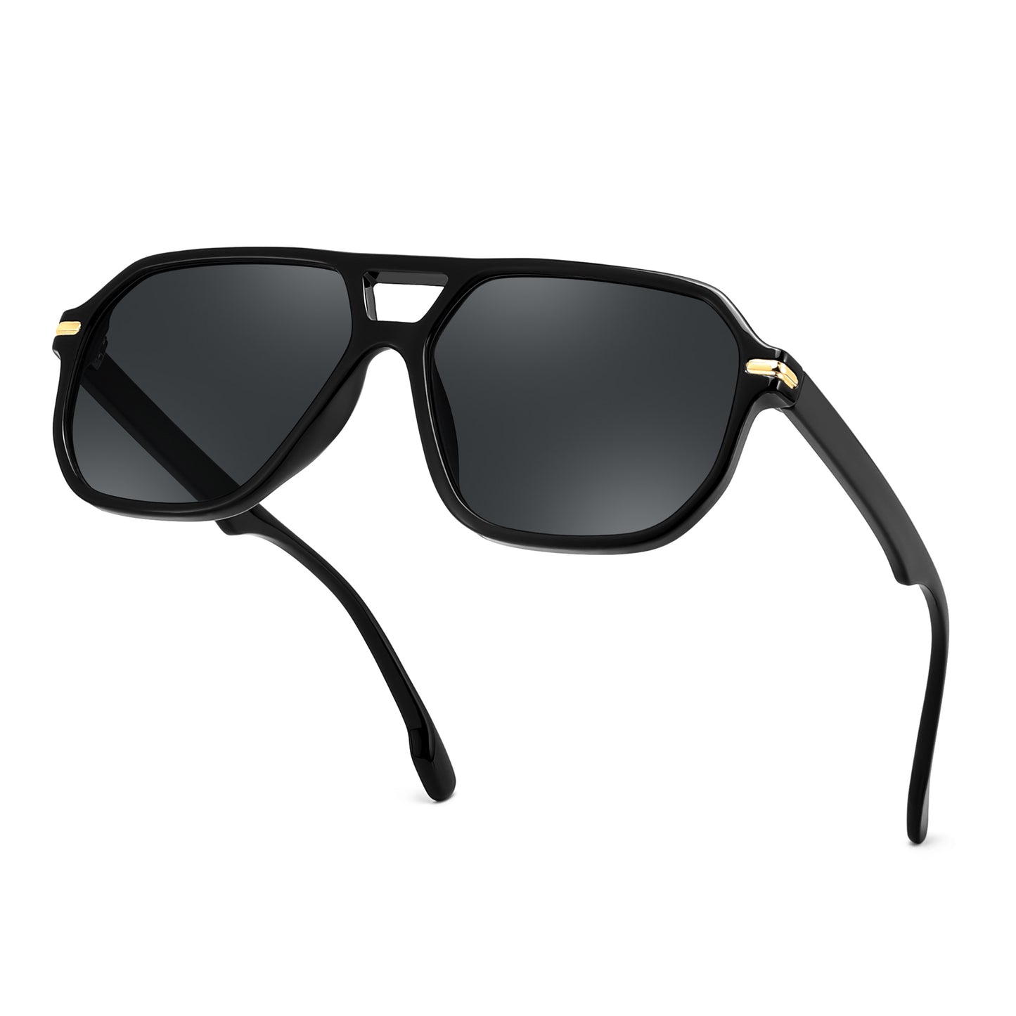 FEISEDY Women Men Aviator Sunglasses UV400 Protection, Retro Trendy Square Frame for Driving Fishing Outdoor Daily B0425