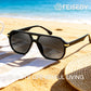 FEISEDY Women Men Aviator Sunglasses UV400 Protection, Retro Trendy Square Frame for Driving Fishing Outdoor Daily B0425