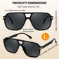 FEISEDY Women Men Aviator Sunglasses UV400 Protection, Retro Trendy Square Frame for Driving Fishing Outdoor Daily B0425