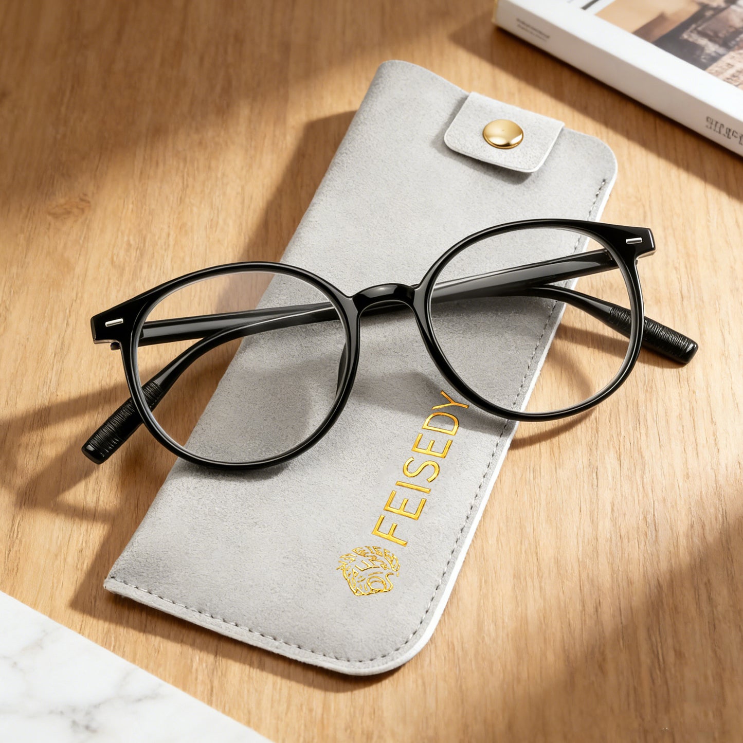 FEISEDY Photochromic Blue Light Blocking Glasses Fashion Women Men, Clear Indoors & Tinted Outdoors B1238