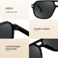 FEISEDY Women Men Aviator Sunglasses UV400 Protection, Retro Trendy Square Frame for Driving Fishing Outdoor Daily B0425