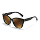 FEISEDY Polarized Vintage Sunglasses American Womens Square Jackie O Cat Eye Sunglasses B2451