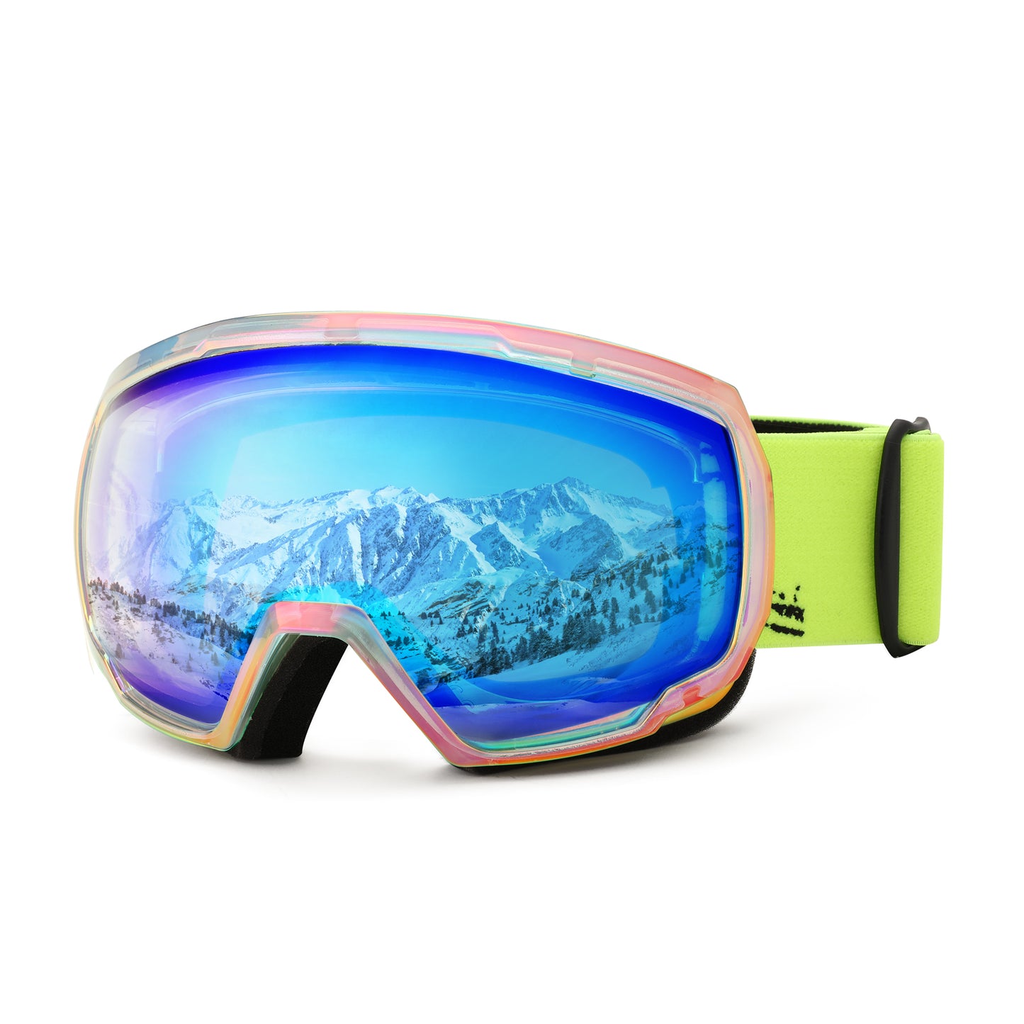FEISEDY Goggles OTG - Over Glasses Motorcycle/Ski/Snowmobile Goggles for Men Women & Youth - 100% UV Protection B2960