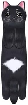 Black Cat | B0DWXQXTYL | Cute Cat Hand Towels for Bathroom, Kitchen, Funny Gifts for Women and Mom