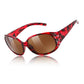 FEISEDY Women's Polarized Sunglasses Wrap Around Rhinestone Design Fashion Sunnies UV400 Protection B1091