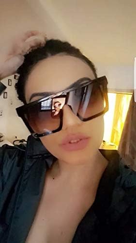 ÉÌƷͼƬ 87 | B09H6XXSDN | FEISEDY Oversized Sunglasses Mens Womens Flat Top Square Trendy Visor Shades UV400 B2470