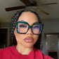 商品图片 15 | B08DF5QRXC | FEISEDY Oversized Square Blue Light Blocking Glasses Eye Strain Glare Pearl Inlay Arm Cat Eye Fashion Eyewear B2639