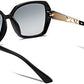 商品图片 83 | B079GT4RXH | FEISEDY Polarized Women Square Sunglasses Sparkling Composite Shiny Frame B2289