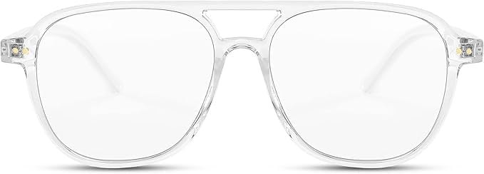 商品图片 19 | B0BYCYNXHJ | FEISEDY Lightweight Pilot Glasses Frame Blue Light Blocking Glasses Women Men Oversized Square Computer Glasses B2387