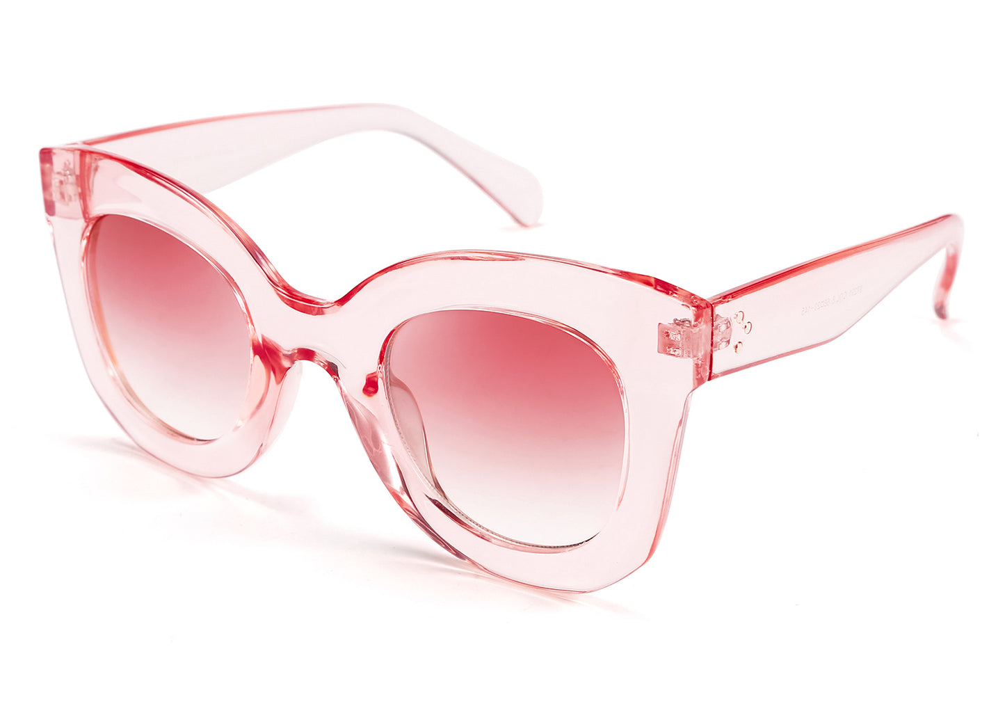 FEISEDY Retro Oversized Square Horn Sunglasses Semi Cat Eye Butterfly Glass Big Thick Bold Frame B2572