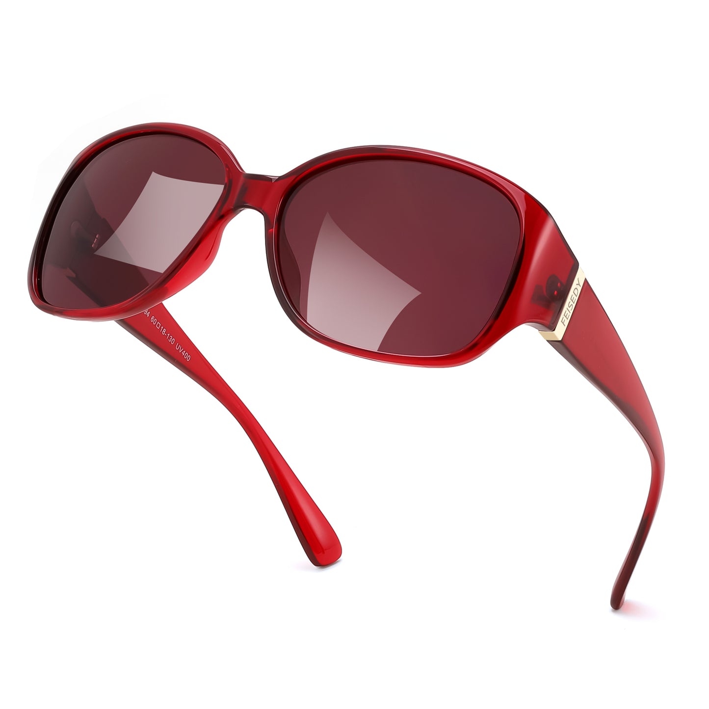 FEISEDY Women's Polarized Sunglasses Wrap Around Vintage Fashion Sunnies UV400 Protection B0394