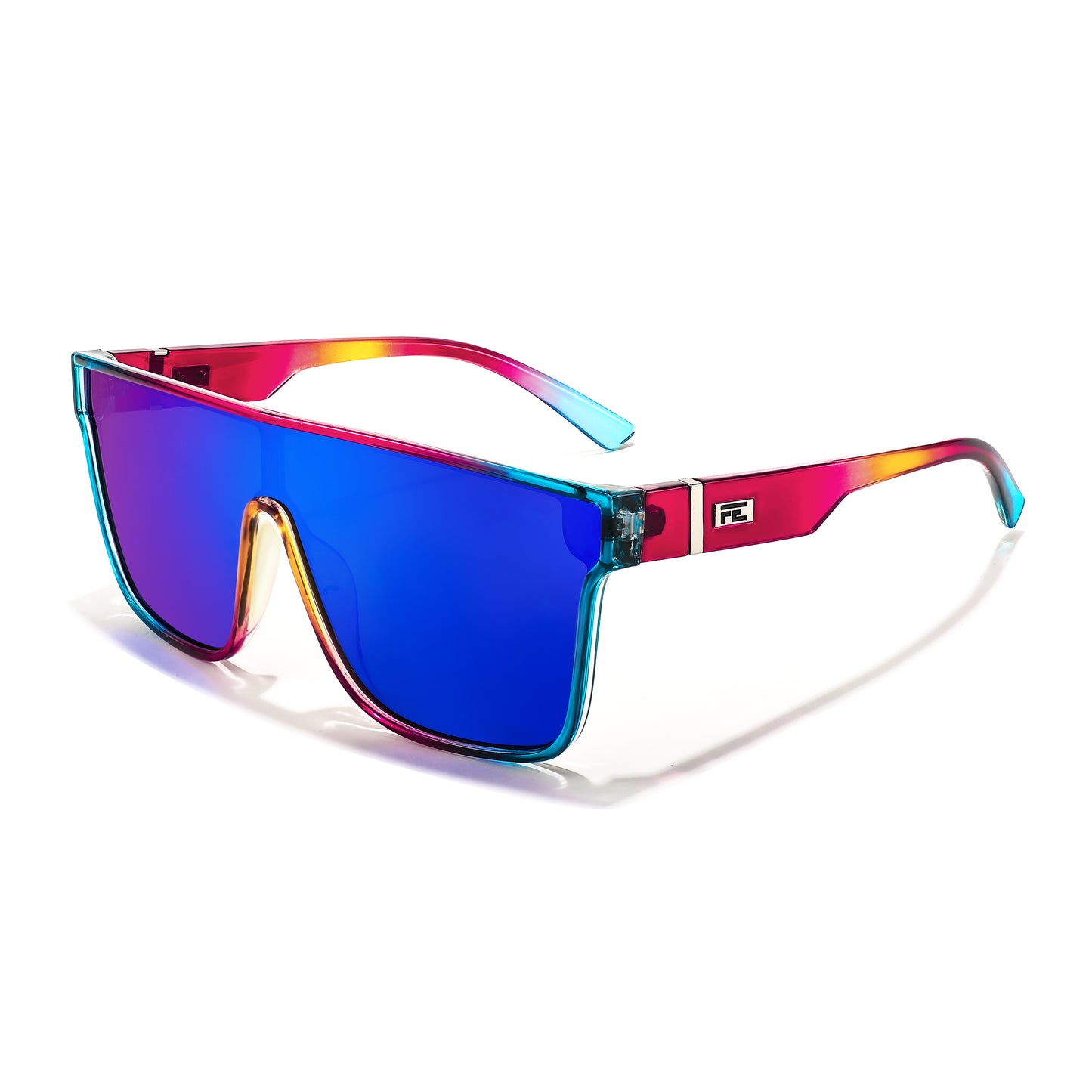 FEISEDY Fashion Flat Top Sunglasses Oversized Square Shades Women Men UV400 B2996