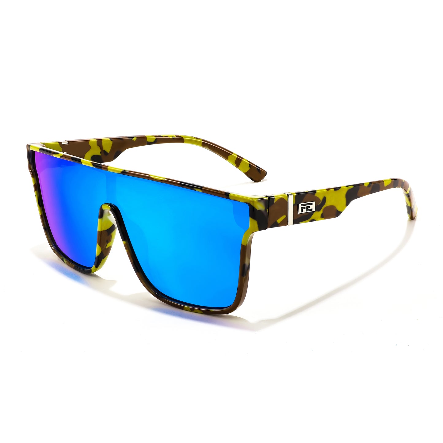 FEISEDY Fashion Flat Top Sunglasses Oversized Square Shades Women Men UV400 B2996