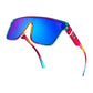 FEISEDY Fashion Flat Top Sunglasses Oversized Square Shades Women Men UV400 B2862